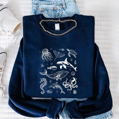 90s Retro Ocean Sweater