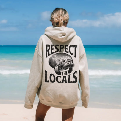 Respect The Locals Manatee Hoodie