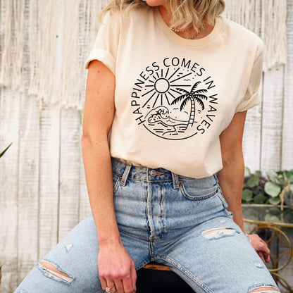 Happiness Comes In Waves Tee V2