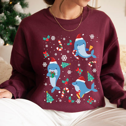 Dolphin Christmas Sweatershirt