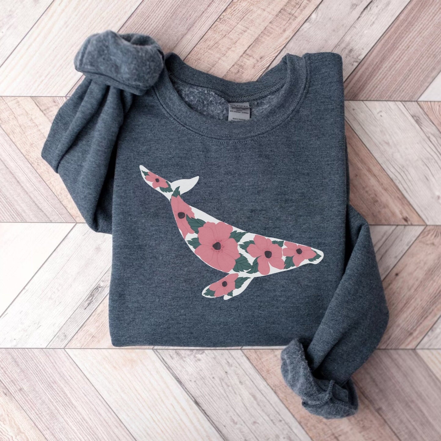 Floral Whale Sweater