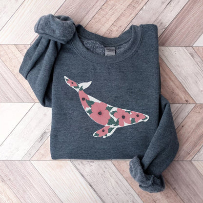 Floral Whale Sweater