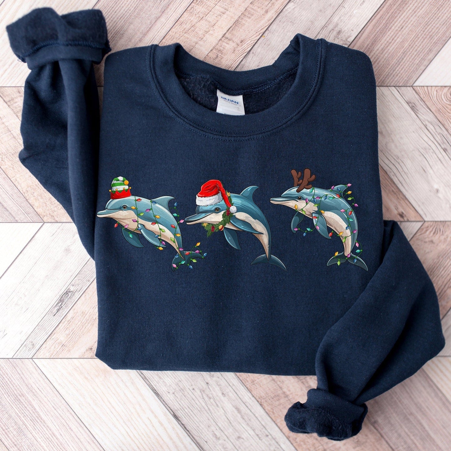 Dolphin Christmas Sweatershirt V2