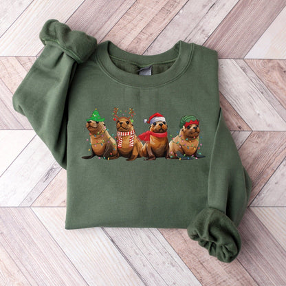 Sea Lion Christmas Sweater