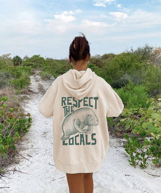 Respect The Locals Manatee Hoodie V2