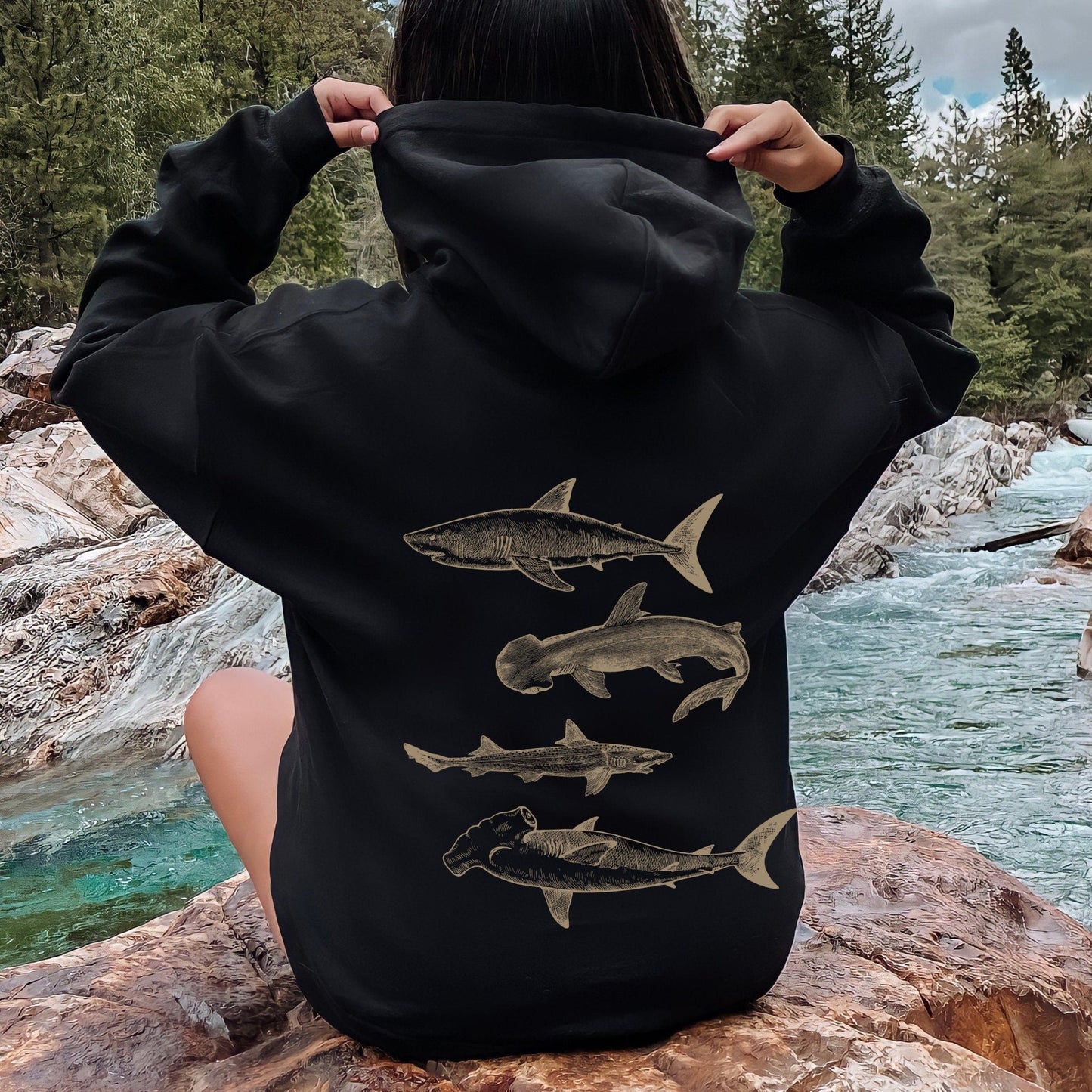 Vintage Shark Hoodie