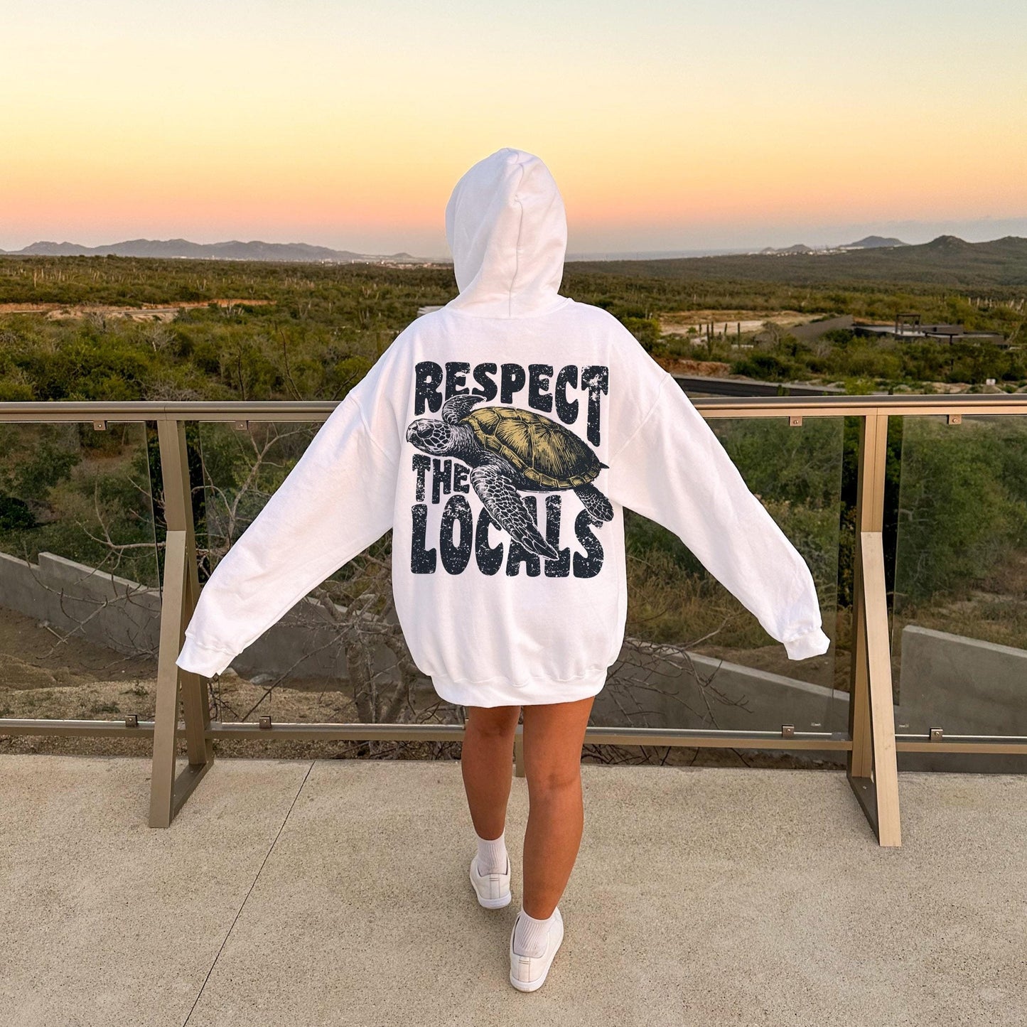 Respect The Locals Turtle Hoodie