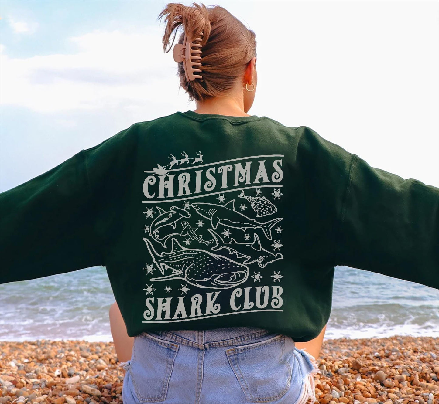 Christmas Shark Club Sweater